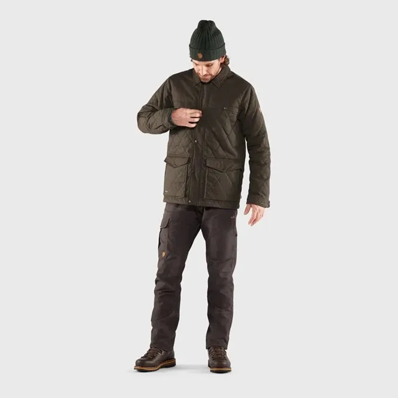 Fjallraven Mens Ovik Wool Padded Jacket Dark Olive